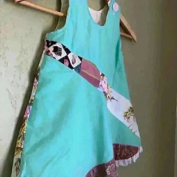 Patchwork a-line dress girl 2 - Picture 5 of 7